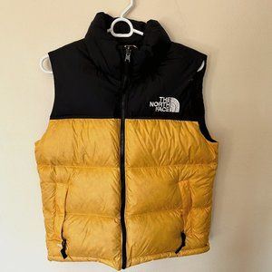 NorthFace Ladies Puffer Vest - Black and gold